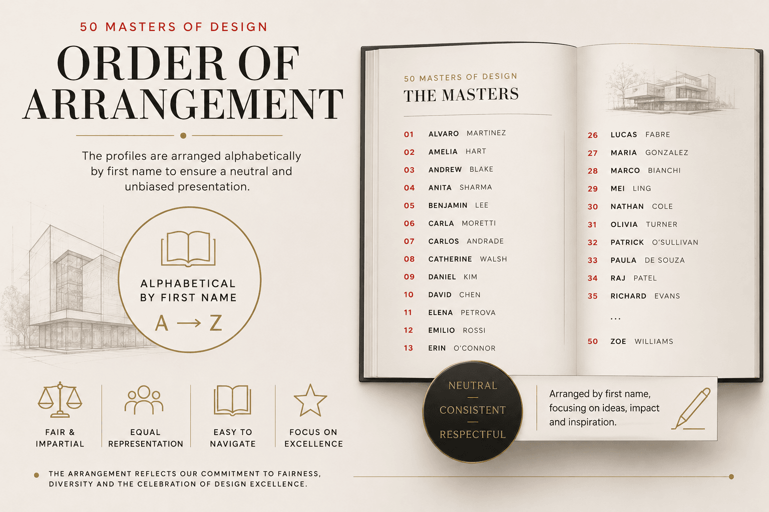 Feature Arrangement: The 50 Masters of Design 2026